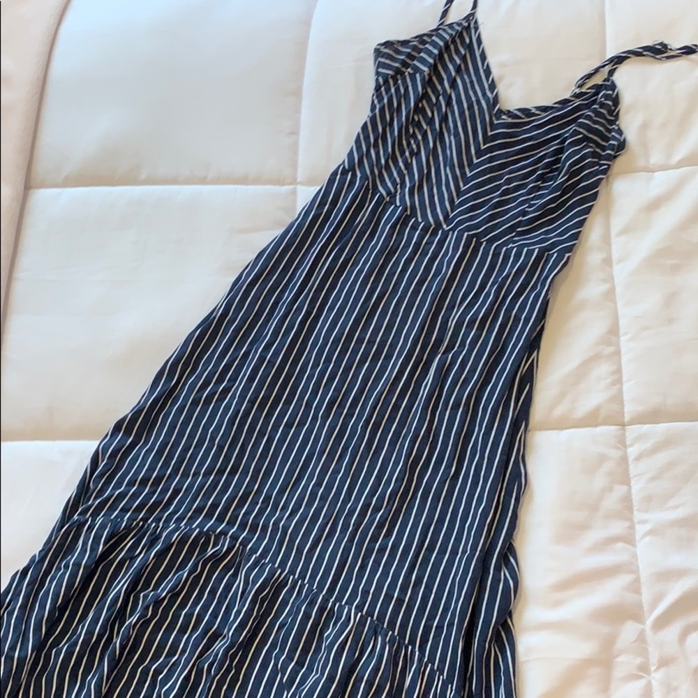 Navy blue midi dress